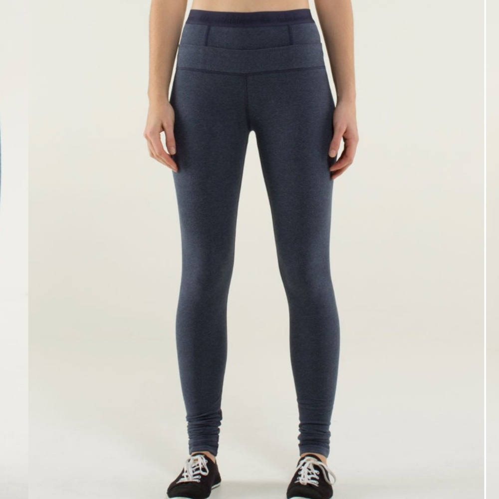Lululemon Live Natural Pant Heathered Cadet Blue and Fatigue Green Size 10